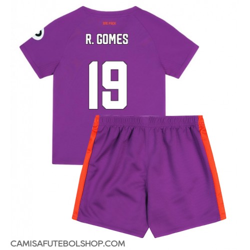 Camisa de time de futebol Wolves Rodrigo Gomes #19 Replicas 3º Equipamento Infantil 2024-25 Manga Curta (+ Calças curtas)